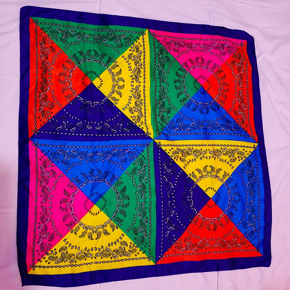 Zara multi-coloured printed bandana